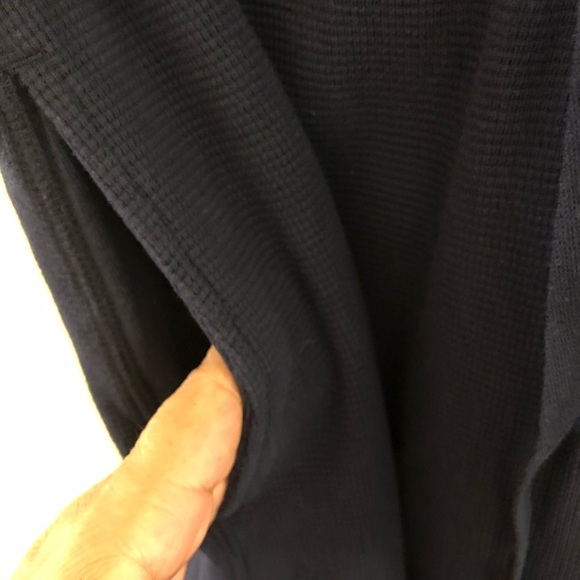 Polo Ralph Lauren navy blue wide leg waffle knit cotton draw string sweat pants - Picture 5 of 7